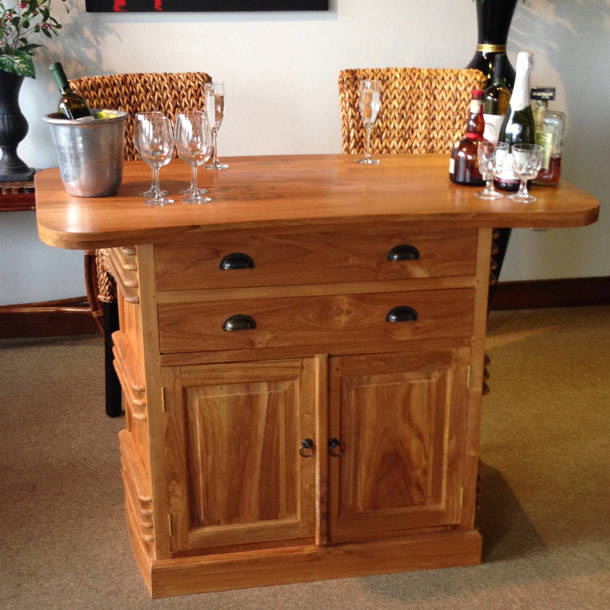 Bayou Breeze Washburn Bar with Wine Storage Wayfair